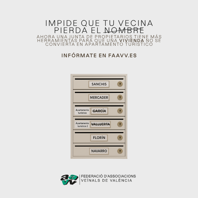 Imagen de la campaña que no pierda el nombre contra las viviendas turísticas